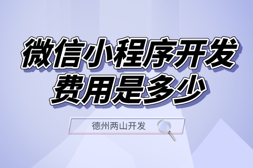 微信小程序开发费用是多少？(图1)